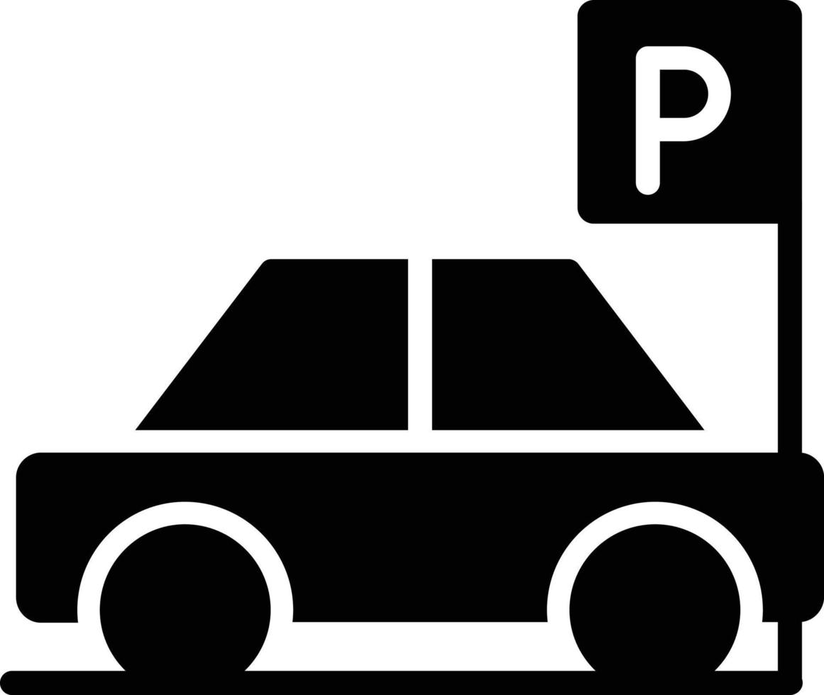 Parkplatz-Glyphe-Symbol vektor