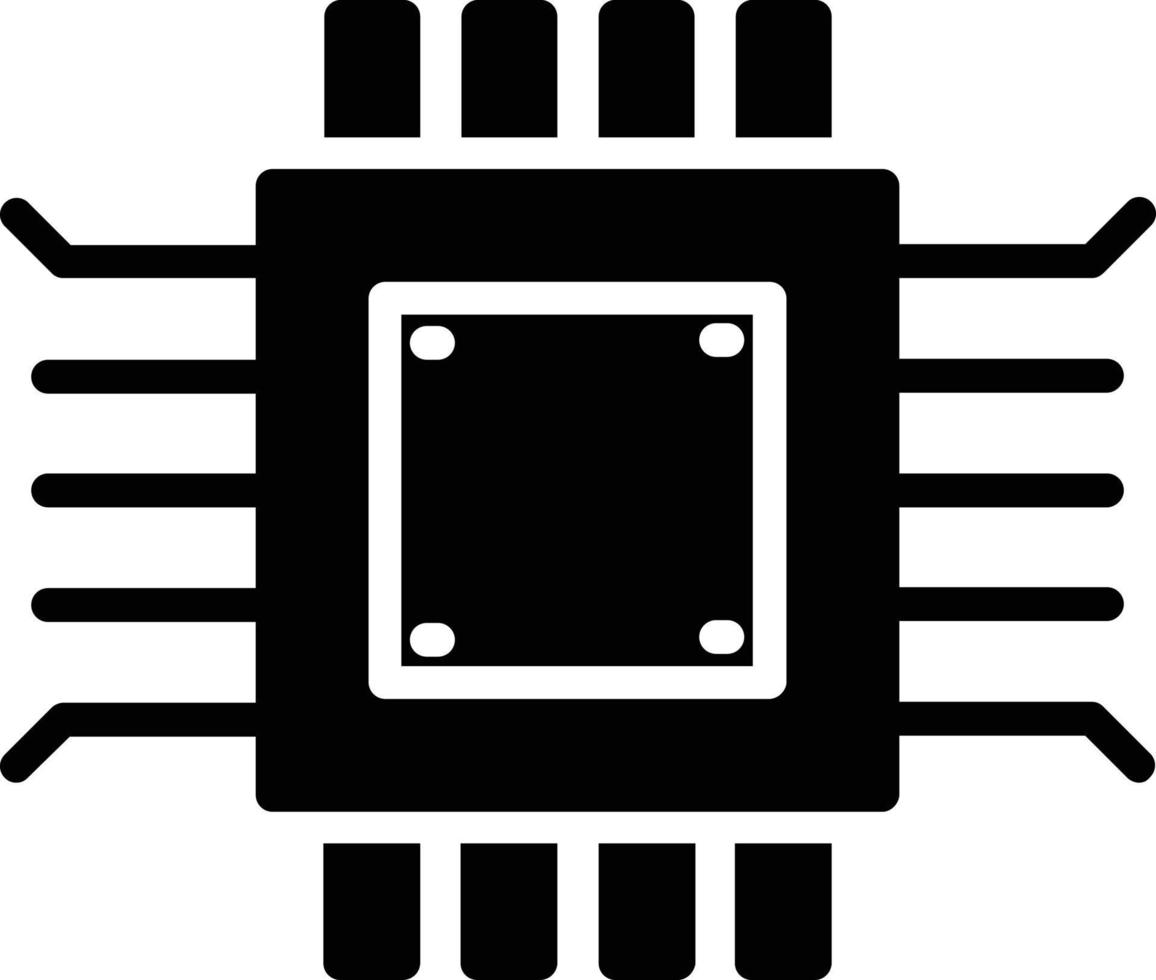 mikrochip glyfikon vektor