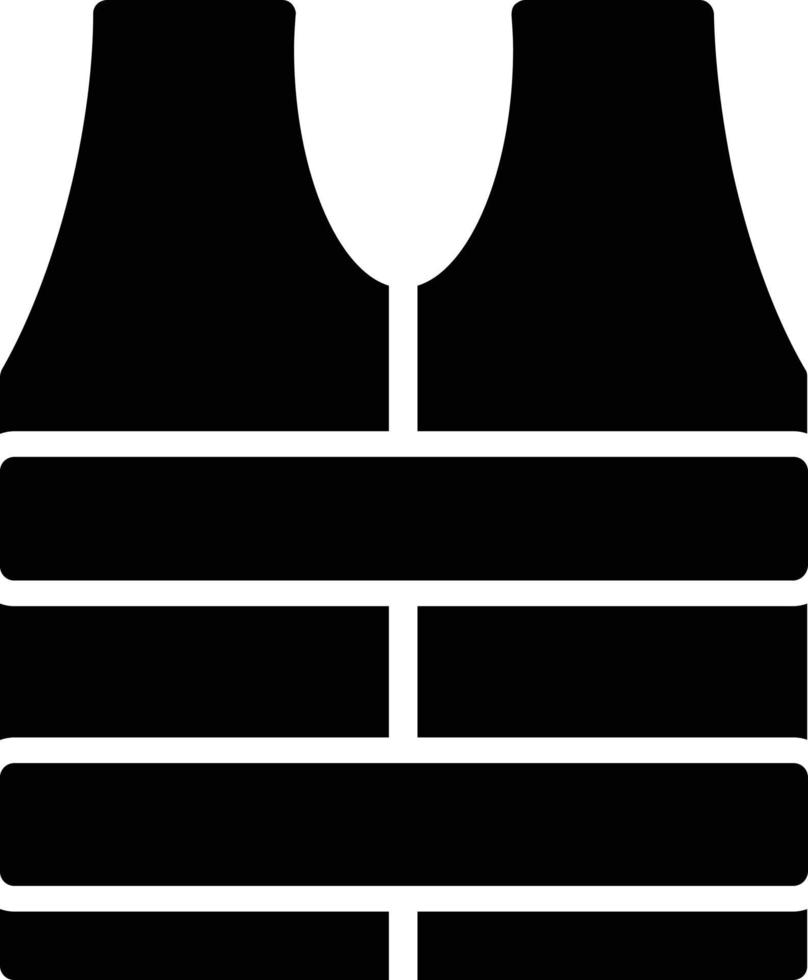 Schwimmwesten-Glyphe-Symbol vektor