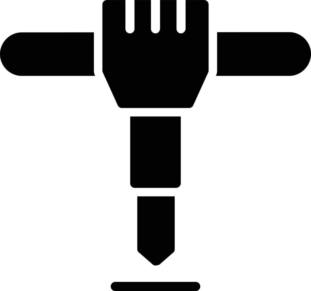 Presslufthammer-Glyphe-Symbol vektor