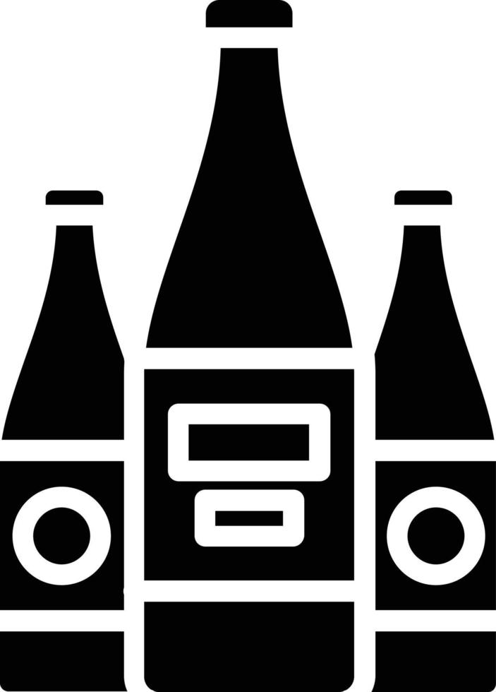 Glyphensymbol für alkoholische Getränke vektor