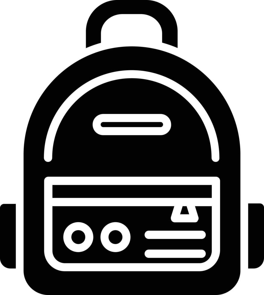 Rucksack-Glyphe-Symbol vektor