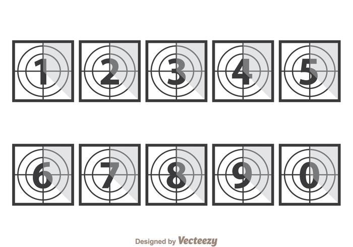 Anzahl Counter Movie Style vektor
