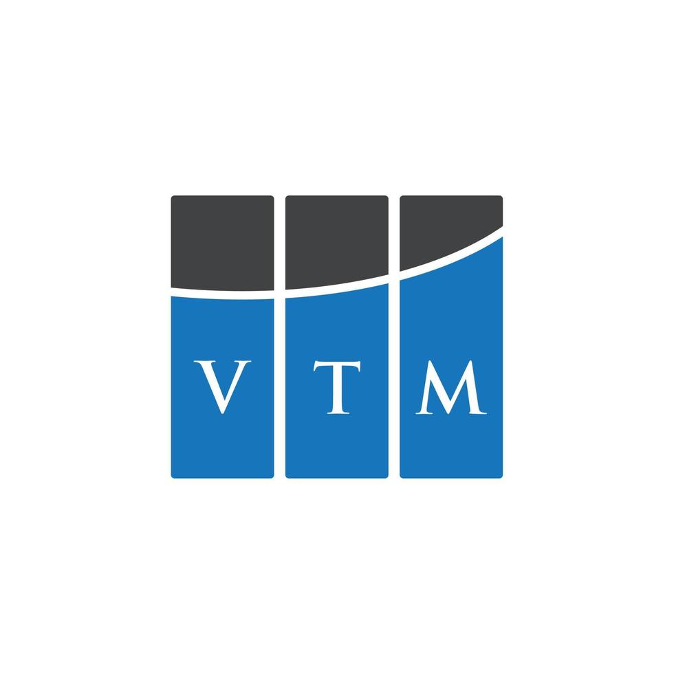 vtm brev logotyp design på vit bakgrund. vtm kreativa initialer bokstavslogotyp koncept. vtm-bokstavsdesign. vektor