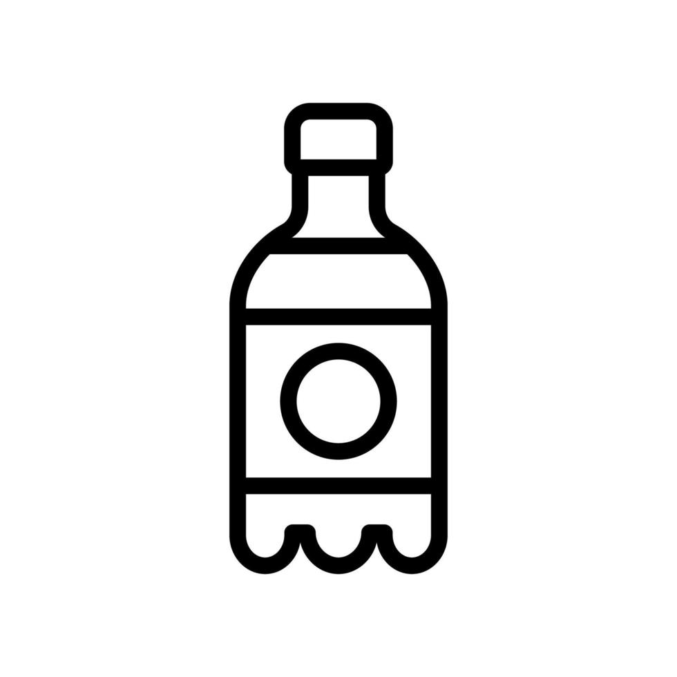 Symbolvektor für kohlensäurehaltige Getränke. isolierte kontursymbolillustration vektor