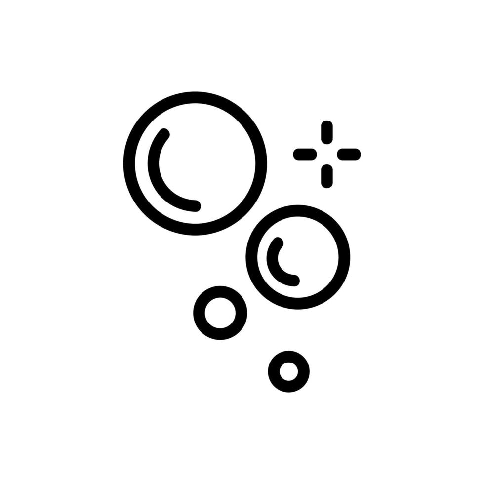 skum, bubblor ikon vektor. isolerade kontur symbol illustration vektor