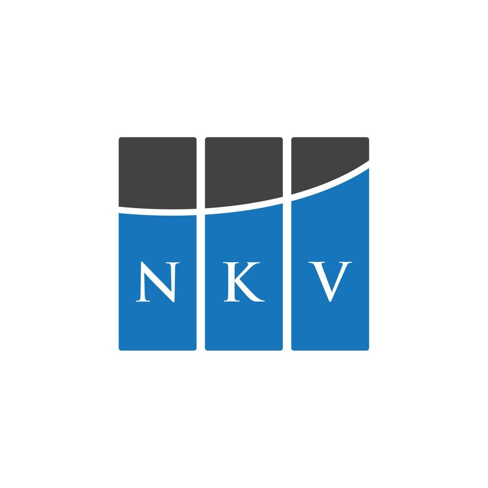 nkv-Buchstaben-Logo-Design auf weißem Hintergrund. nkv kreative Initialen schreiben Logo-Konzept. nkv-Briefgestaltung. vektor