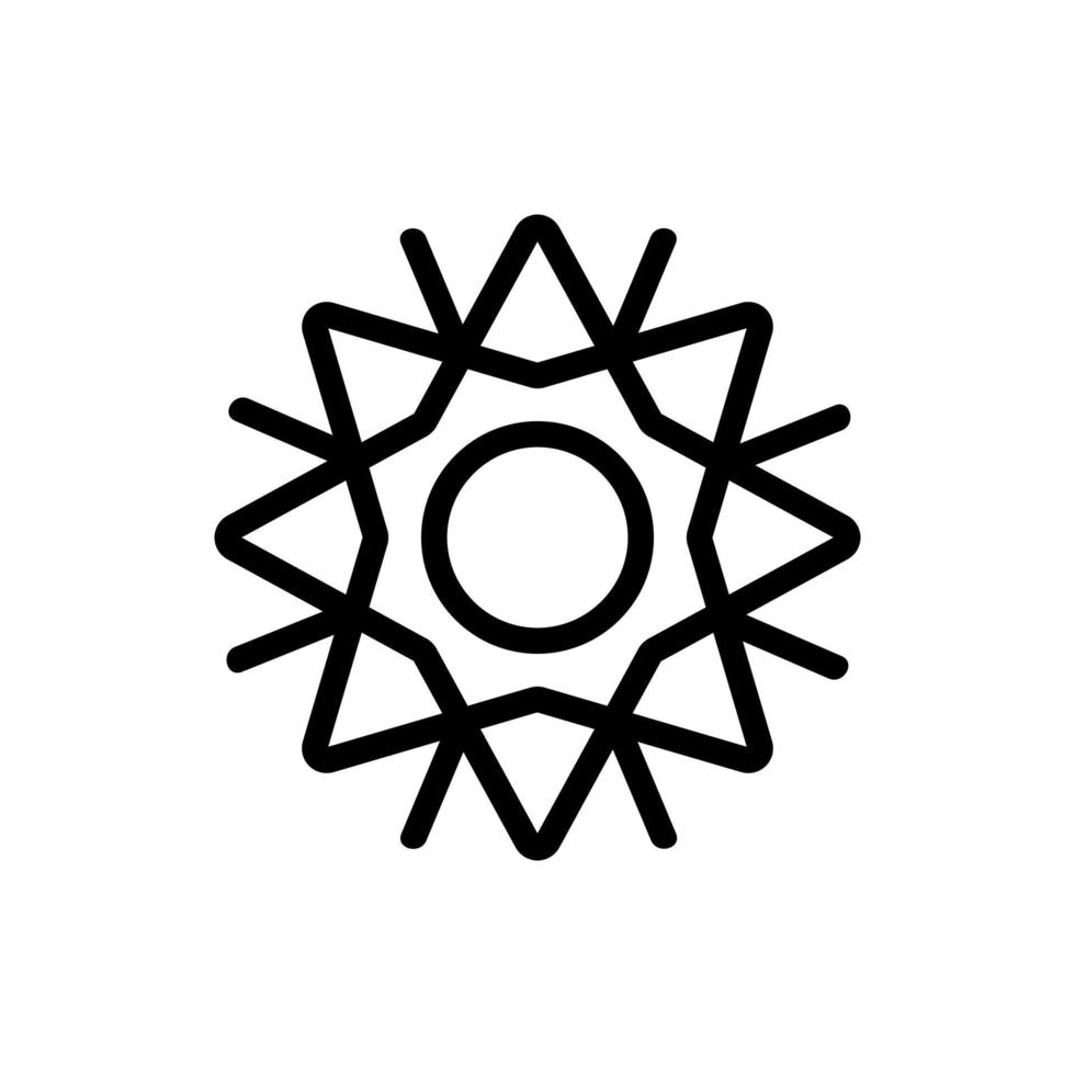 schöner Schneeflocken-Icon-Vektor. isolierte kontursymbolillustration vektor