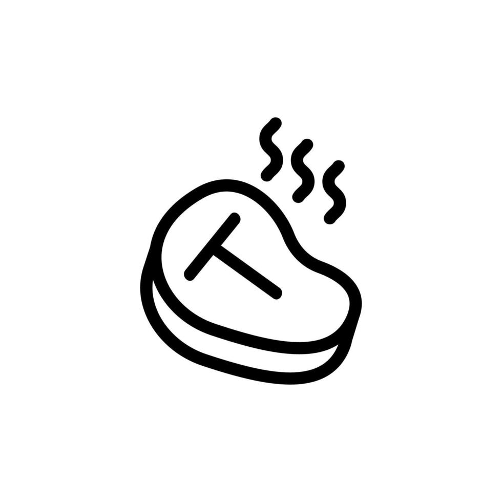 välsmakande rökt kött ikon vektor. isolerade kontur symbol illustration vektor