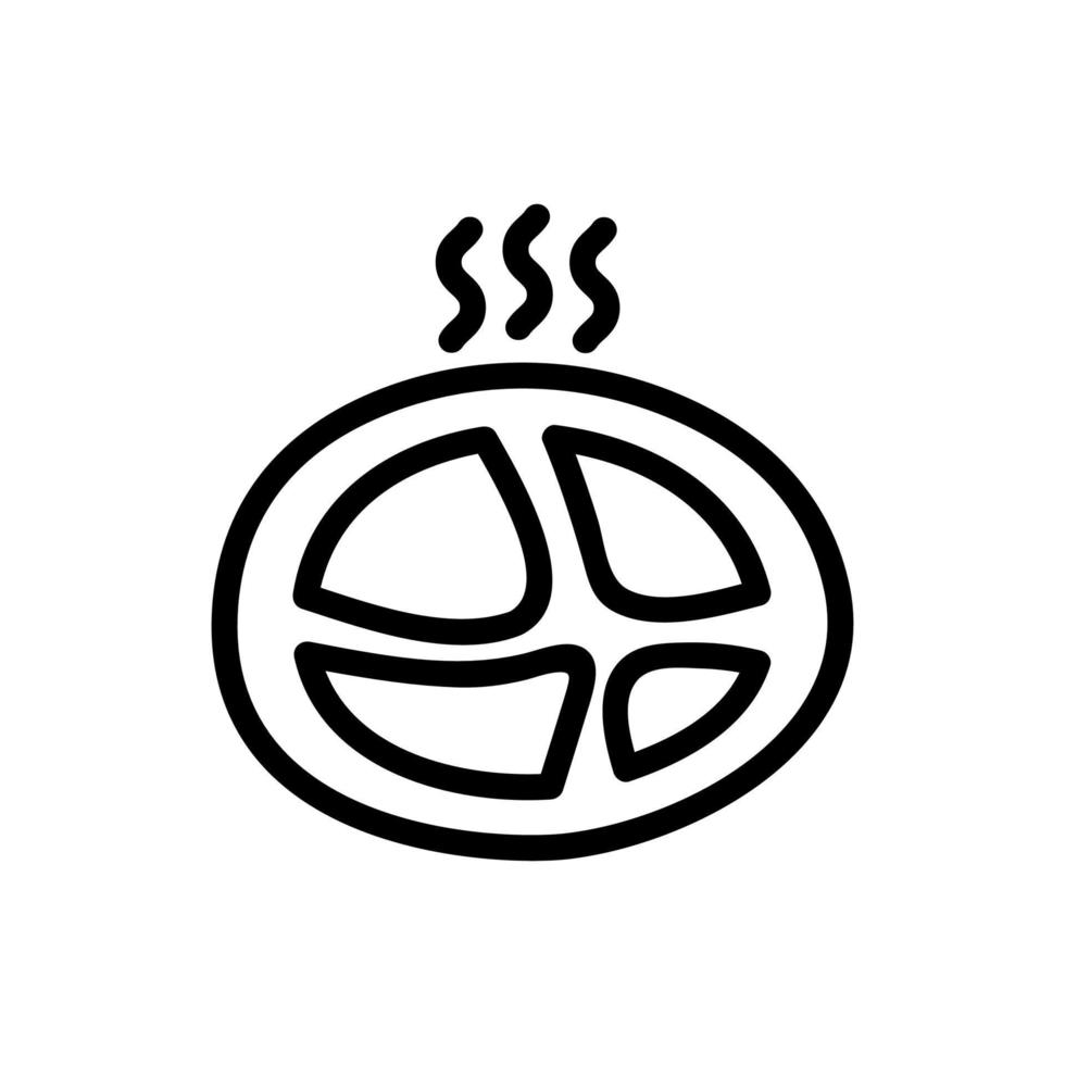 välsmakande rökt kött ikon vektor. isolerade kontur symbol illustration vektor