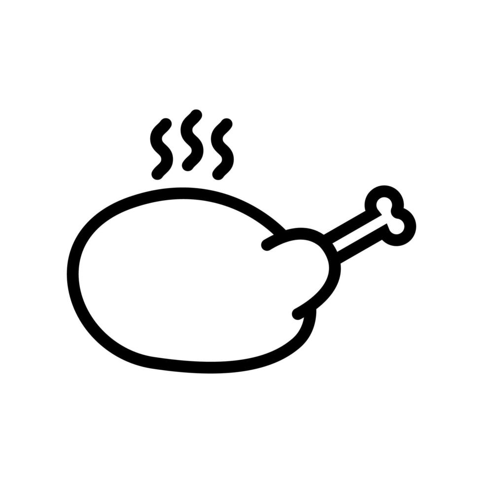 rökt kött ikon vektor. isolerade kontur symbol illustration vektor