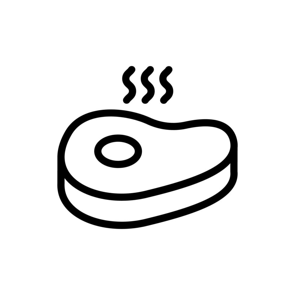 rökt kött ikon vektor. isolerade kontur symbol illustration vektor