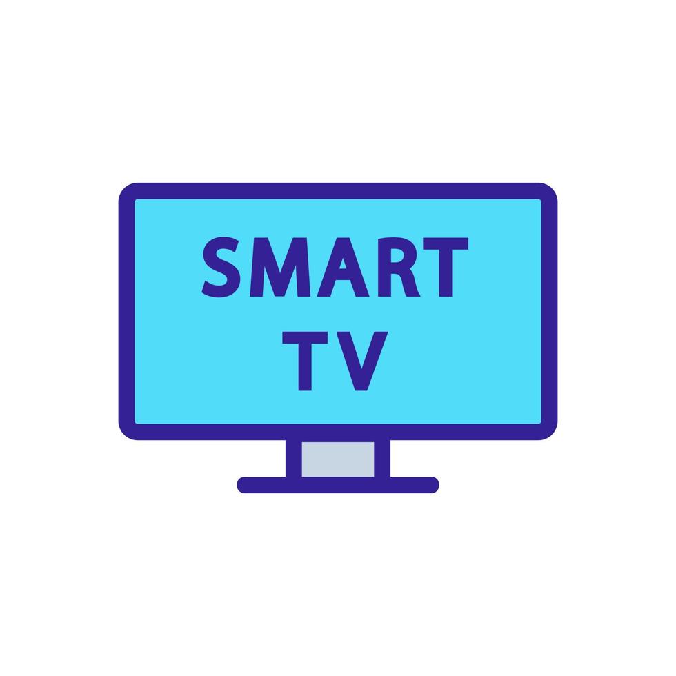 Smart-TV-Symbol-Vektor-Umriss-Illustration vektor