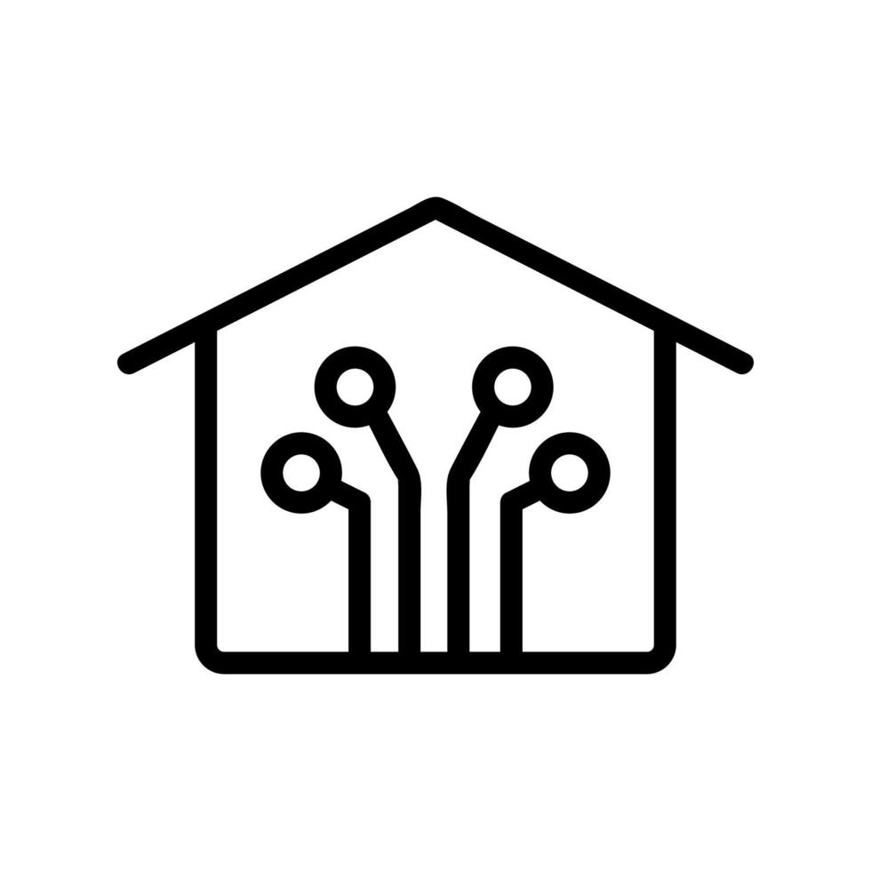 Symbolvektor für intelligentes Haus. isolierte kontursymbolillustration vektor