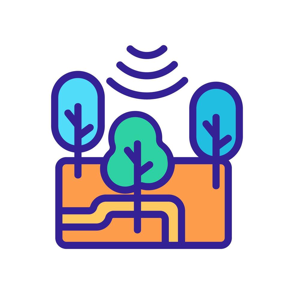 Internet im Park-Icon-Vektor. isolierte kontursymbolillustration vektor