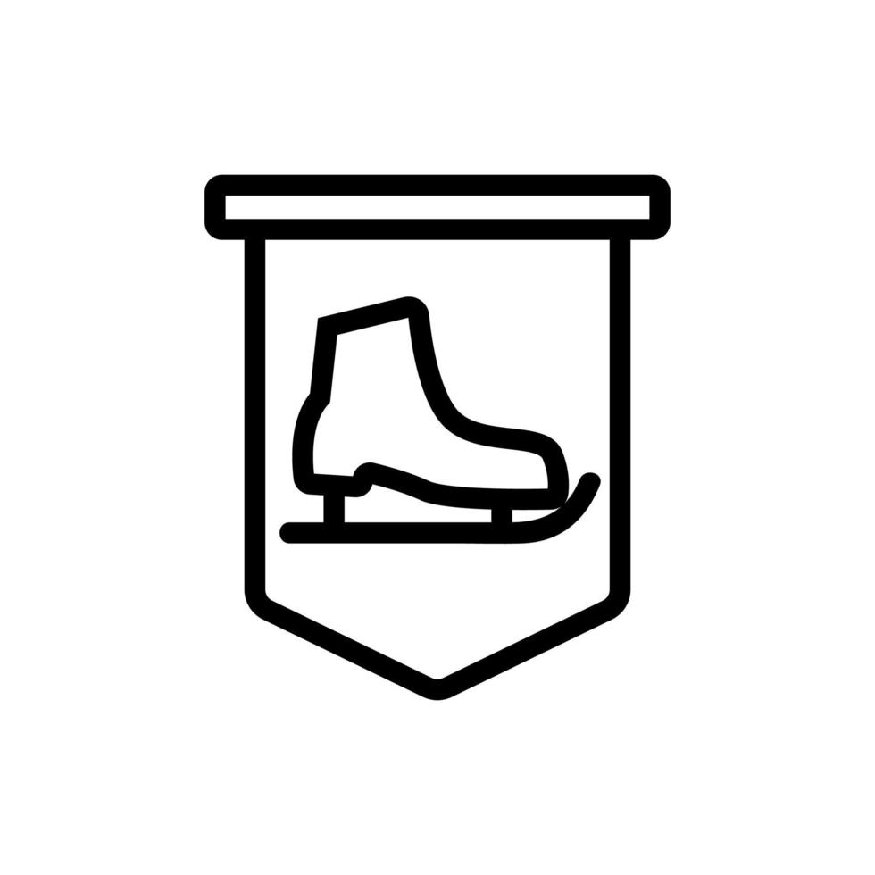 Wimpel, Hockey-Icon-Vektor. isolierte kontursymbolillustration vektor