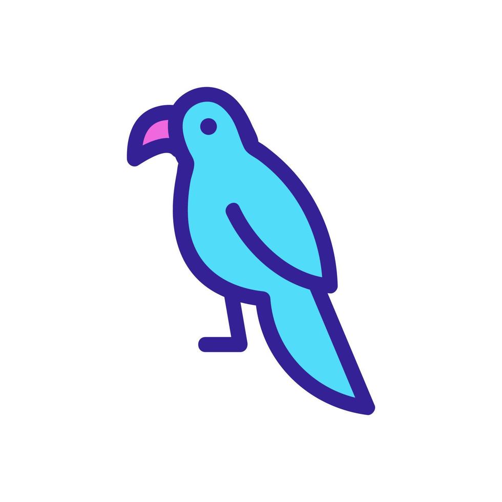 Papagei-Symbolvektor. isolierte kontursymbolillustration vektor