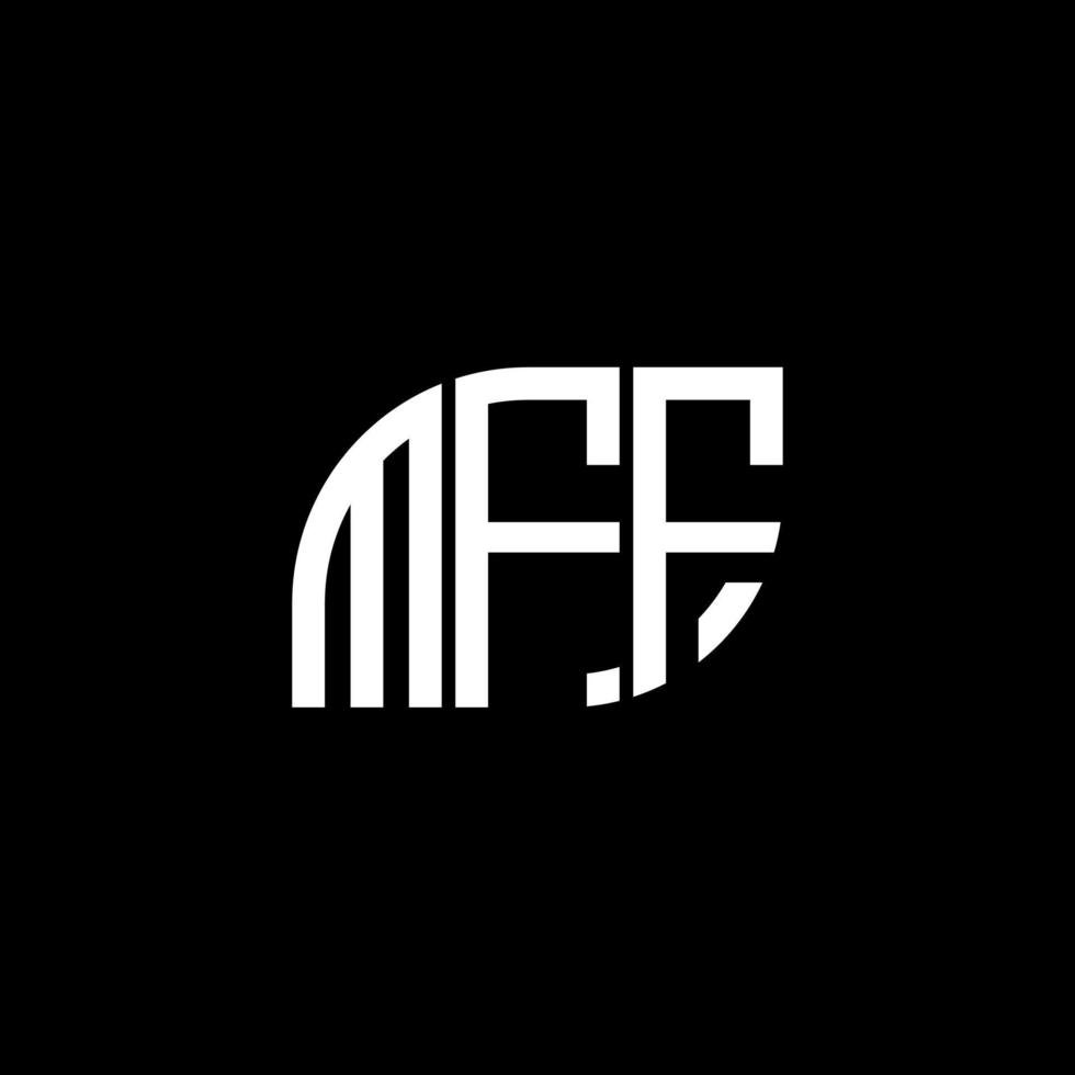 mff brev logotyp design på svart bakgrund. mff kreativa initialer brev logotyp koncept. mff bokstavsdesign. vektor