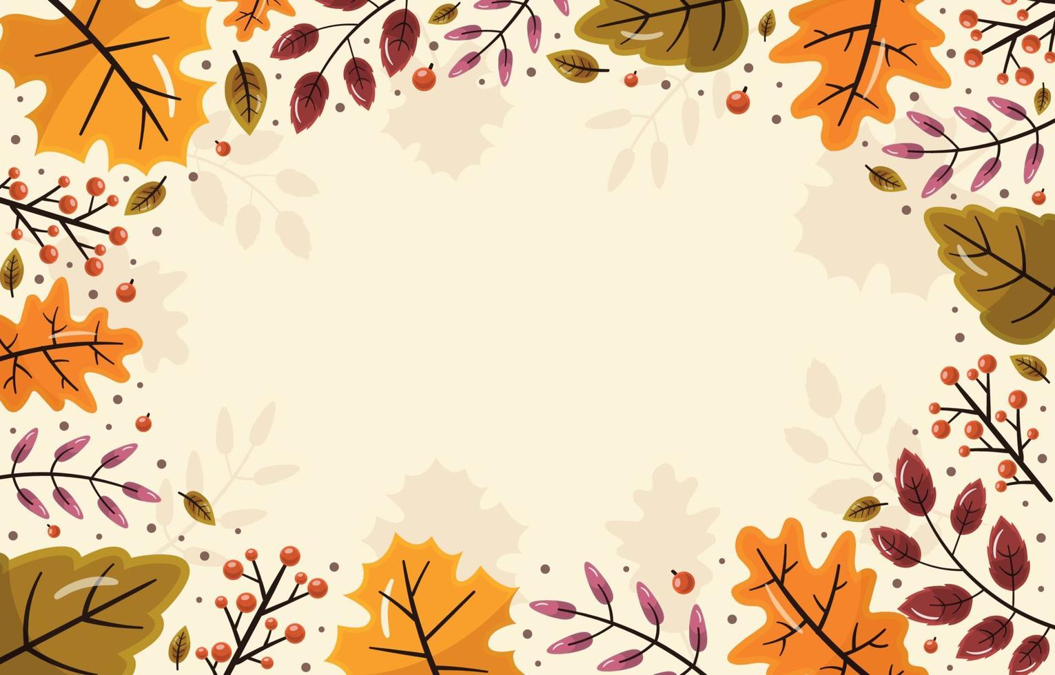 hösten höst blommig element bakgrundsmall vektor