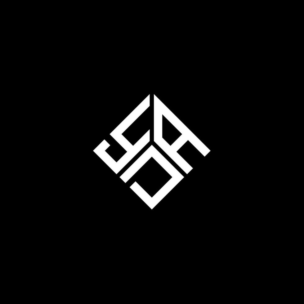 YDA-Brief-Logo-Design auf schwarzem Hintergrund. yda kreatives Initialen-Buchstaben-Logo-Konzept. yda Briefdesign. vektor