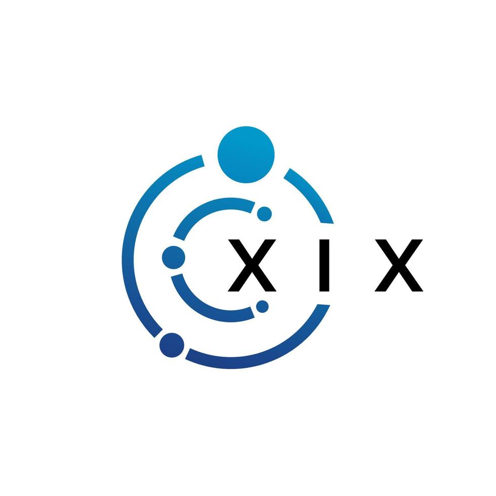 xix-Buchstaben-Technologie-Logo-Design auf weißem Hintergrund. xix kreative Initialen schreiben es Logo-Konzept. xix Briefgestaltung. vektor