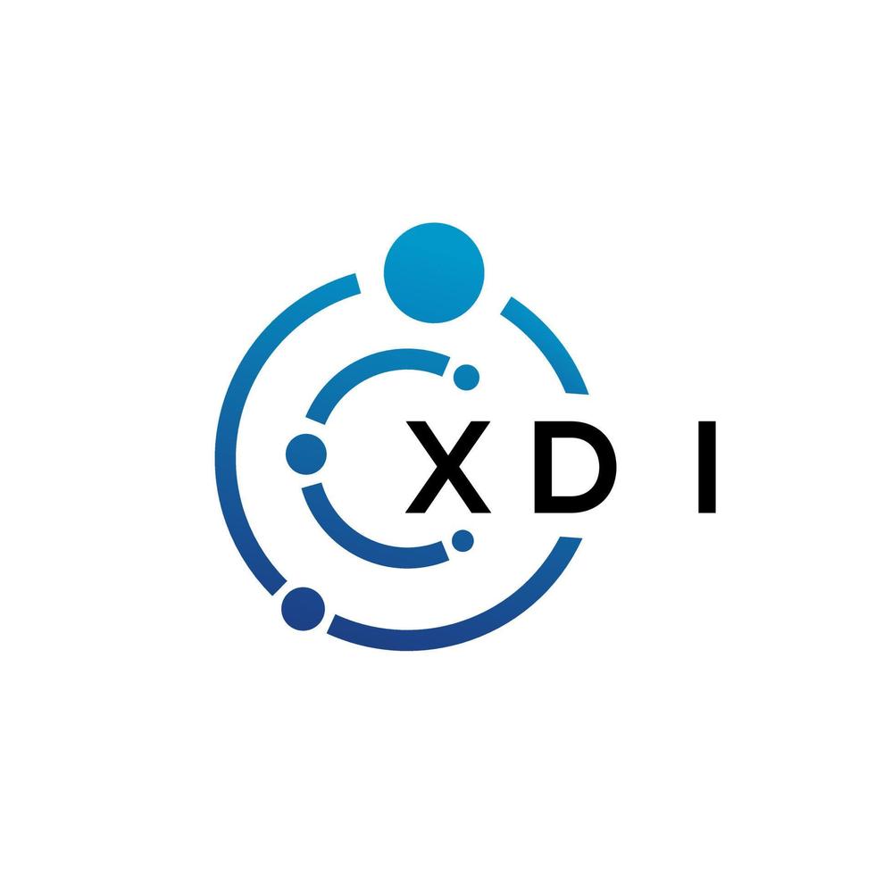 xdi-Buchstaben-Technologie-Logo-Design auf weißem Hintergrund. xdi kreative Initialen schreiben es Logo-Konzept. xdi Briefgestaltung. vektor