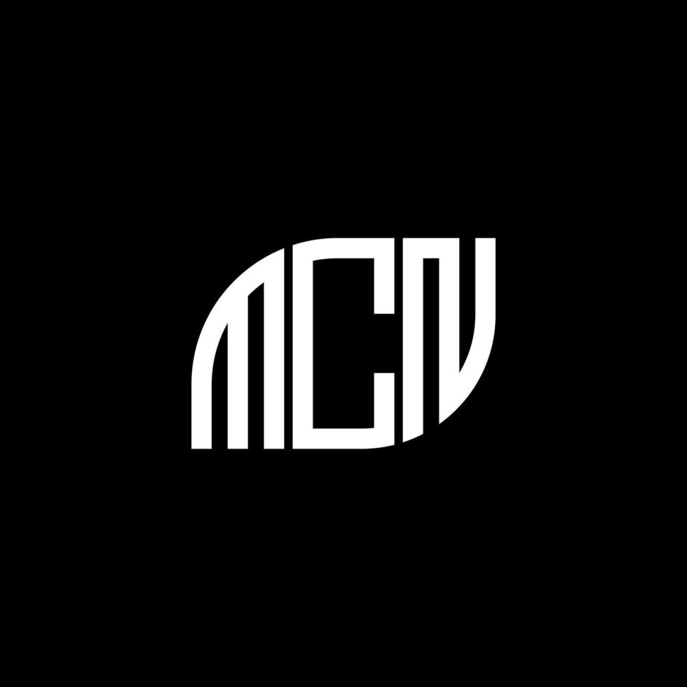 mcn brev logotyp design på svart bakgrund. mcn kreativa initialer brev logotyp koncept. mcn brev design. vektor