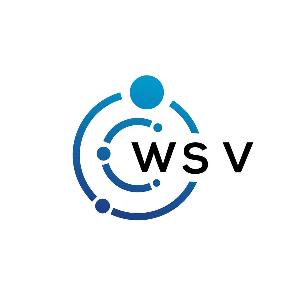 wsv-Buchstaben-Technologie-Logo-Design auf weißem Hintergrund. wsv kreative Initialen schreiben es Logo-Konzept. wsv Briefgestaltung. vektor