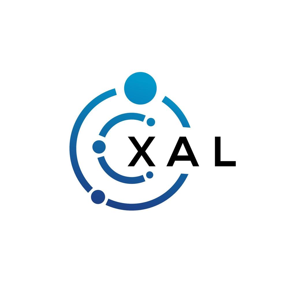 Xal-Buchstaben-Technologie-Logo-Design auf weißem Hintergrund. Xal kreative Initialen schreiben es Logo-Konzept. Xal-Buchstaben-Design. vektor