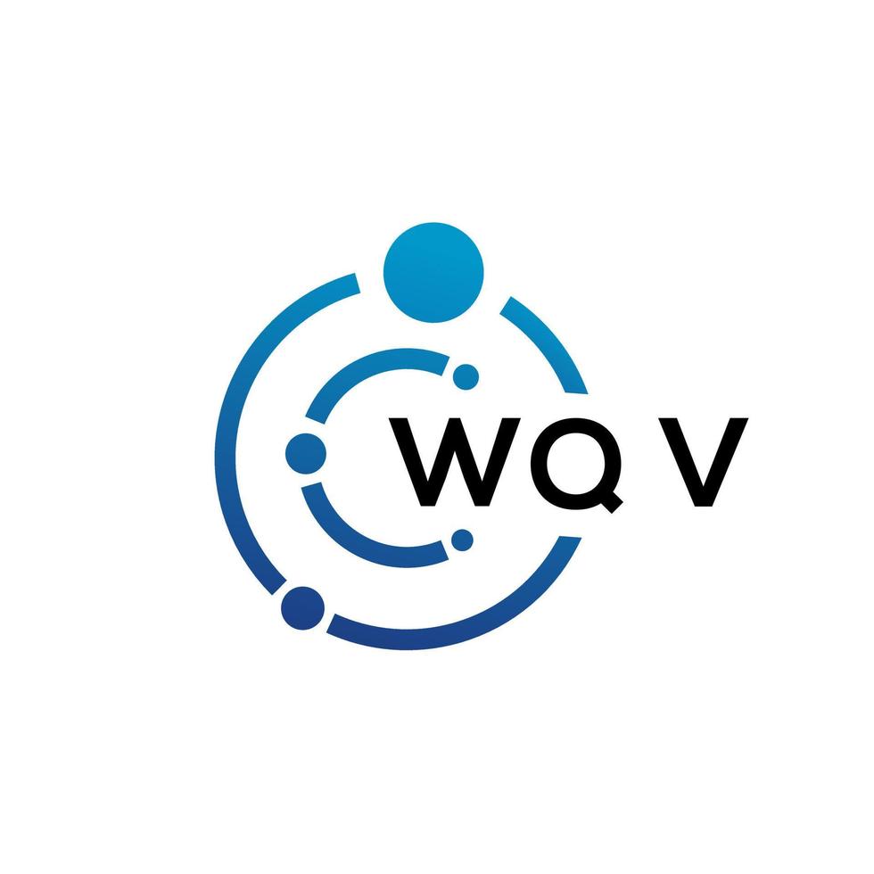 wqv brev teknik logotyp design på vit bakgrund. wqv kreativa initialer bokstaven det logotyp koncept. wqv bokstavsdesign. vektor