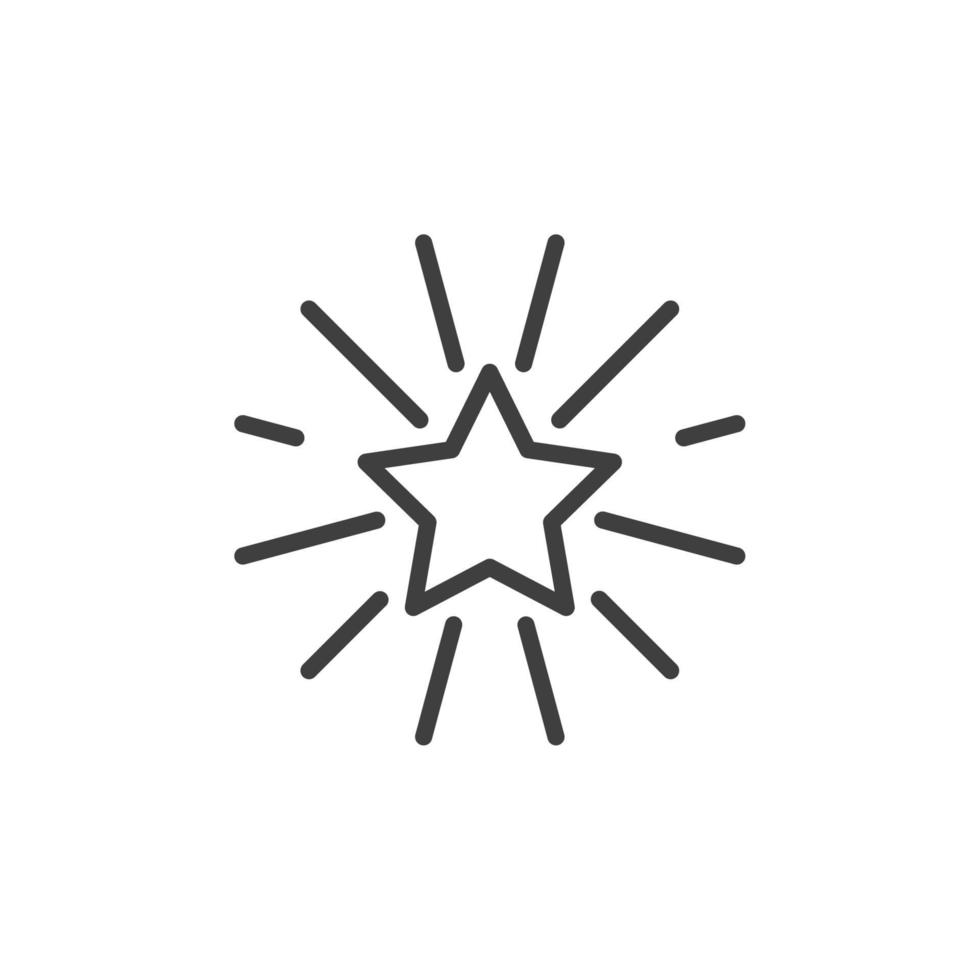 Vektorzeichen des Sternschnuppensymbols ist auf einem weißen Hintergrund isoliert. Farbe des Sternschnuppensymbols editierbar. vektor