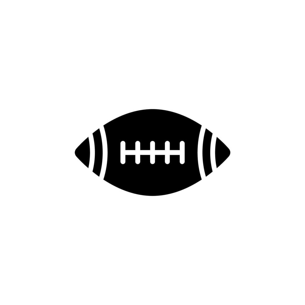 Vektorzeichen des American-Football-Symbols ist auf einem weißen Hintergrund isoliert. Farbe des American-Football-Symbols editierbar. vektor