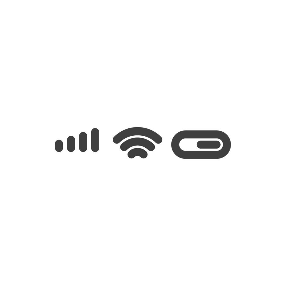 Das Vektorzeichen des Symbols für das Mobiltelefonsystem ist auf einem weißen Hintergrund isoliert. Farbe des Symbols für das Mobiltelefonsystem editierbar. vektor