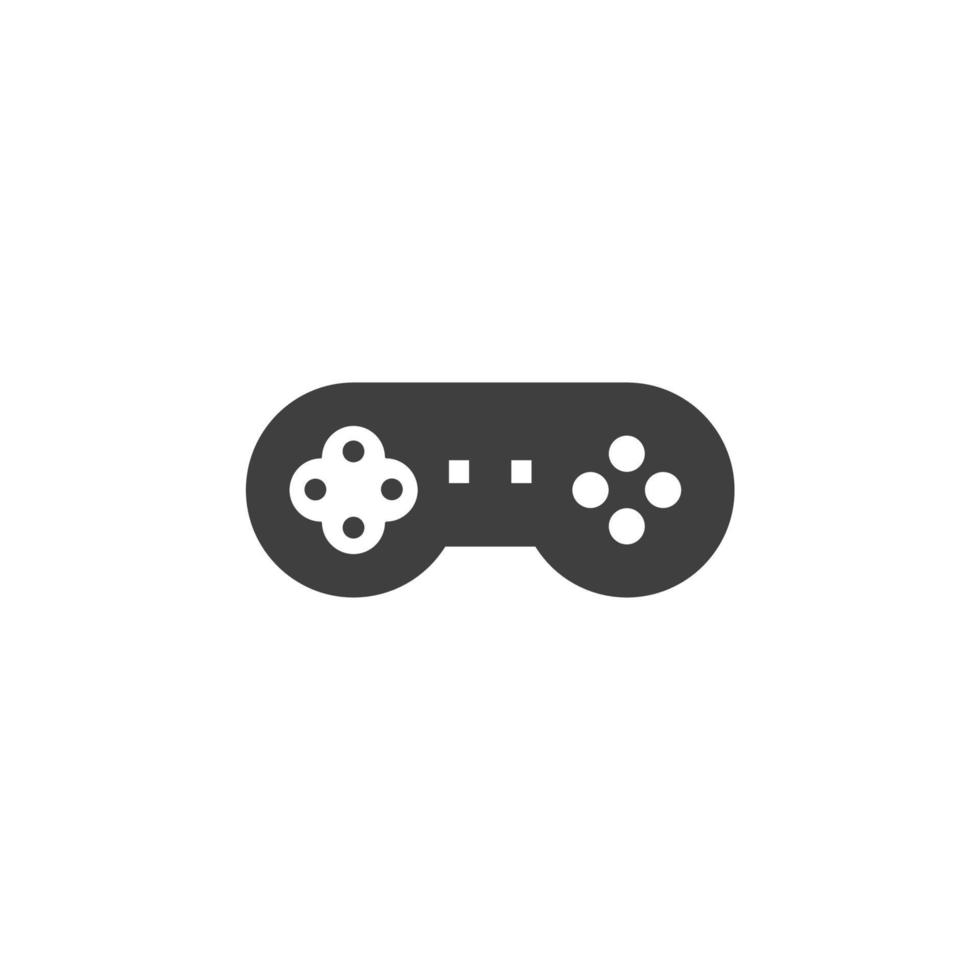 Das Vektorzeichen des Videospiel-Controller-Symbols ist auf einem weißen Hintergrund isoliert. Videospiel-Controller-Symbolfarbe editierbar. vektor