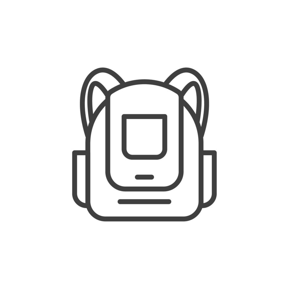 Das Vektorzeichen des Schultaschensymbols ist auf einem weißen Hintergrund isoliert. Farbe des Schultaschensymbols editierbar. vektor