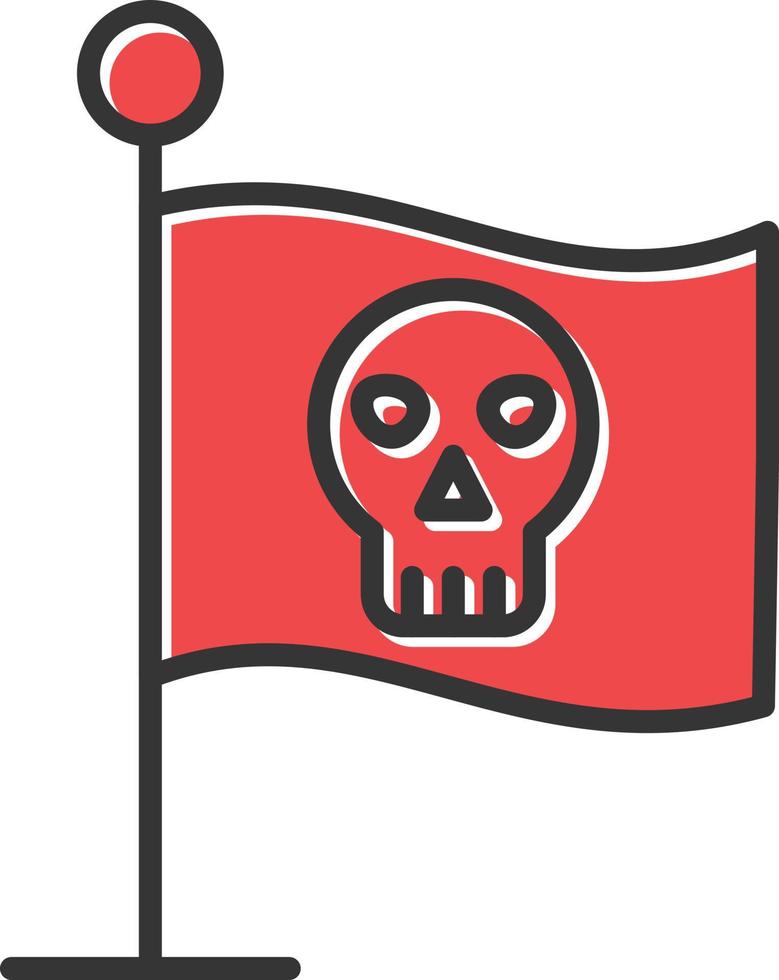 Piratenflagge gefülltes Symbol vektor