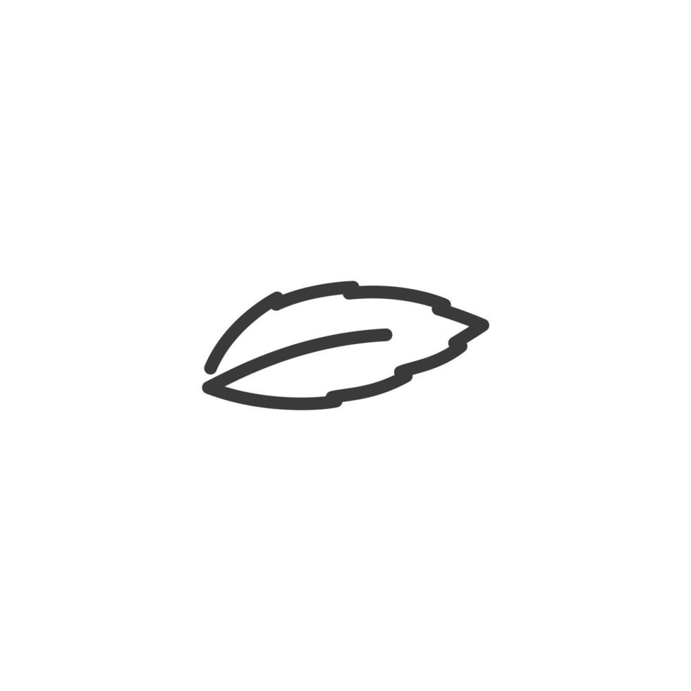 Vektorzeichen des Blattnatursymbols wird auf einem weißen Hintergrund lokalisiert. Farbe des Blattnatursymbols editierbar. vektor
