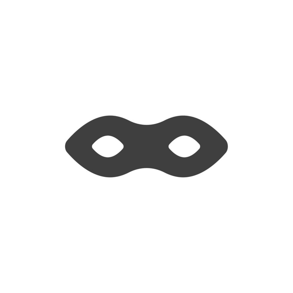 vektortecken för den anonyma masksymbolen är isolerad på en vit bakgrund. anonym mask ikon färg redigerbar. vektor