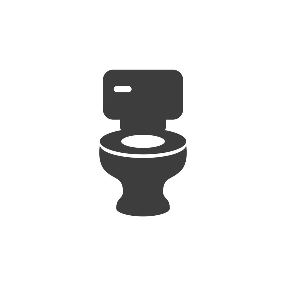 Das Vektorzeichen des Toilettensymbols ist auf einem weißen Hintergrund isoliert. Farbe des Toilettensymbols editierbar. vektor