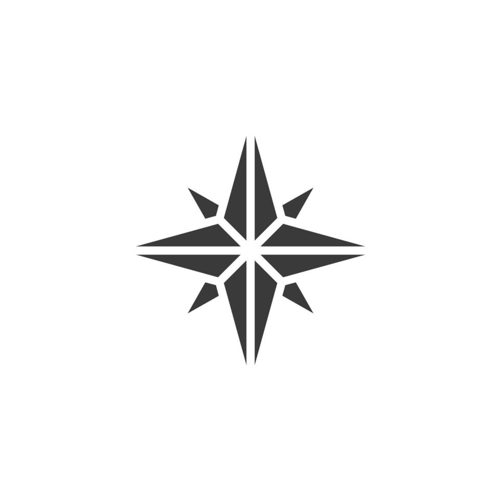 Vektorzeichen des Kompasssymbols ist auf einem weißen Hintergrund isoliert. Farbe des Kompasssymbols editierbar. vektor