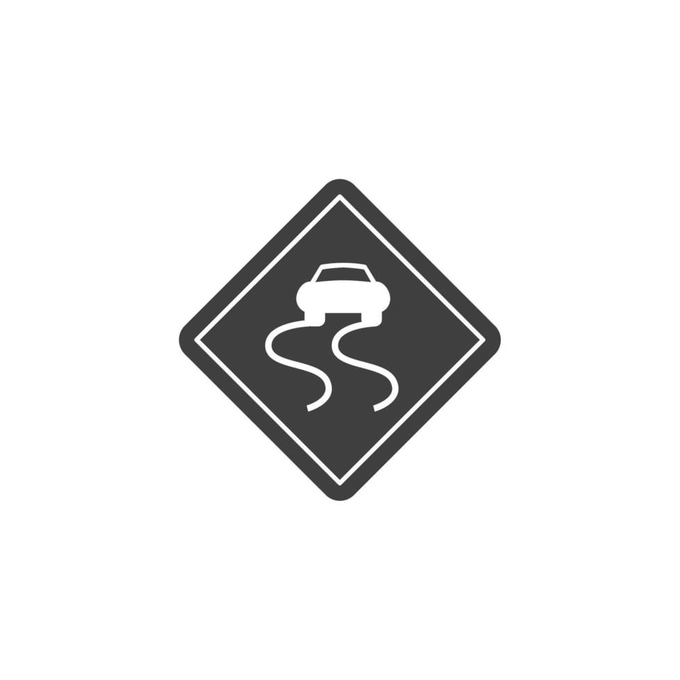 Vektorzeichen des Verkehrszeichensymbols wird auf einem weißen Hintergrund lokalisiert. Verkehrszeichen-Symbolfarbe editierbar. vektor