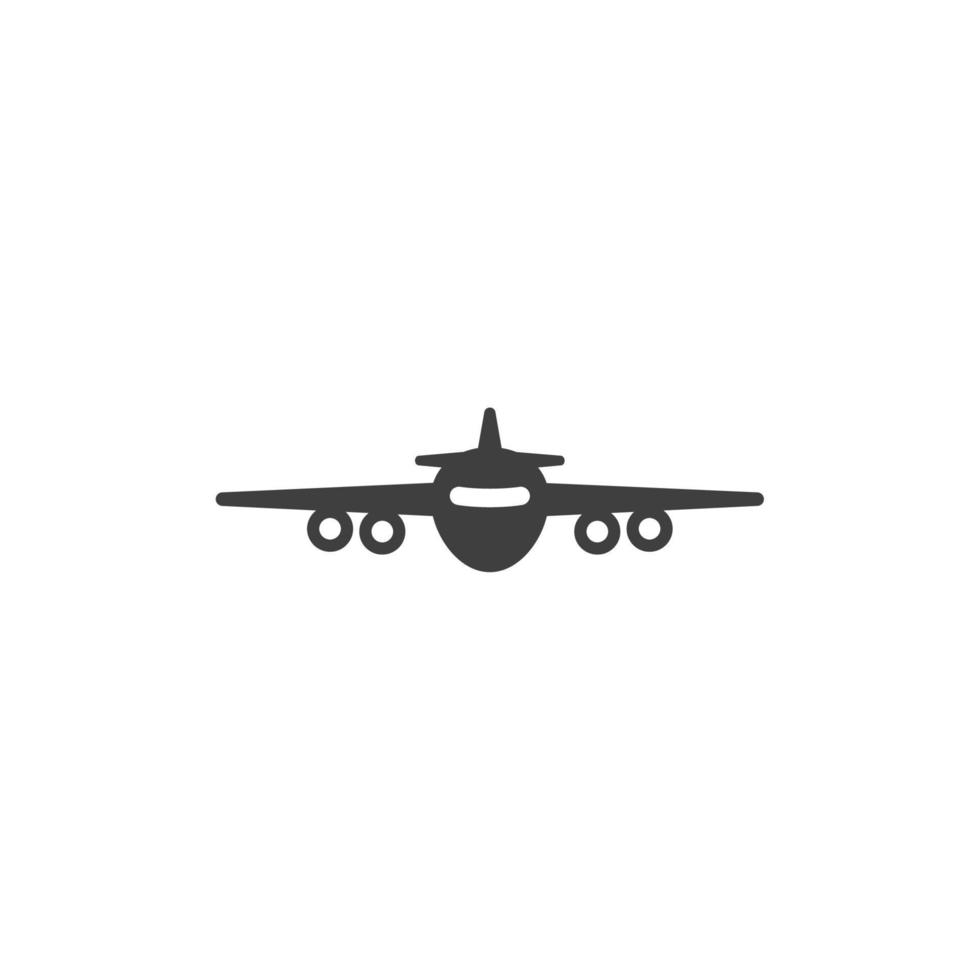 Vektorzeichen des Flugzeugsymbols ist auf einem weißen Hintergrund isoliert. Farbe des Flugzeugsymbols editierbar. vektor