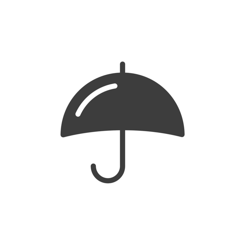vektor tecken på paraplysymbolen är isolerad på en vit bakgrund. paraply ikon färg redigerbar.