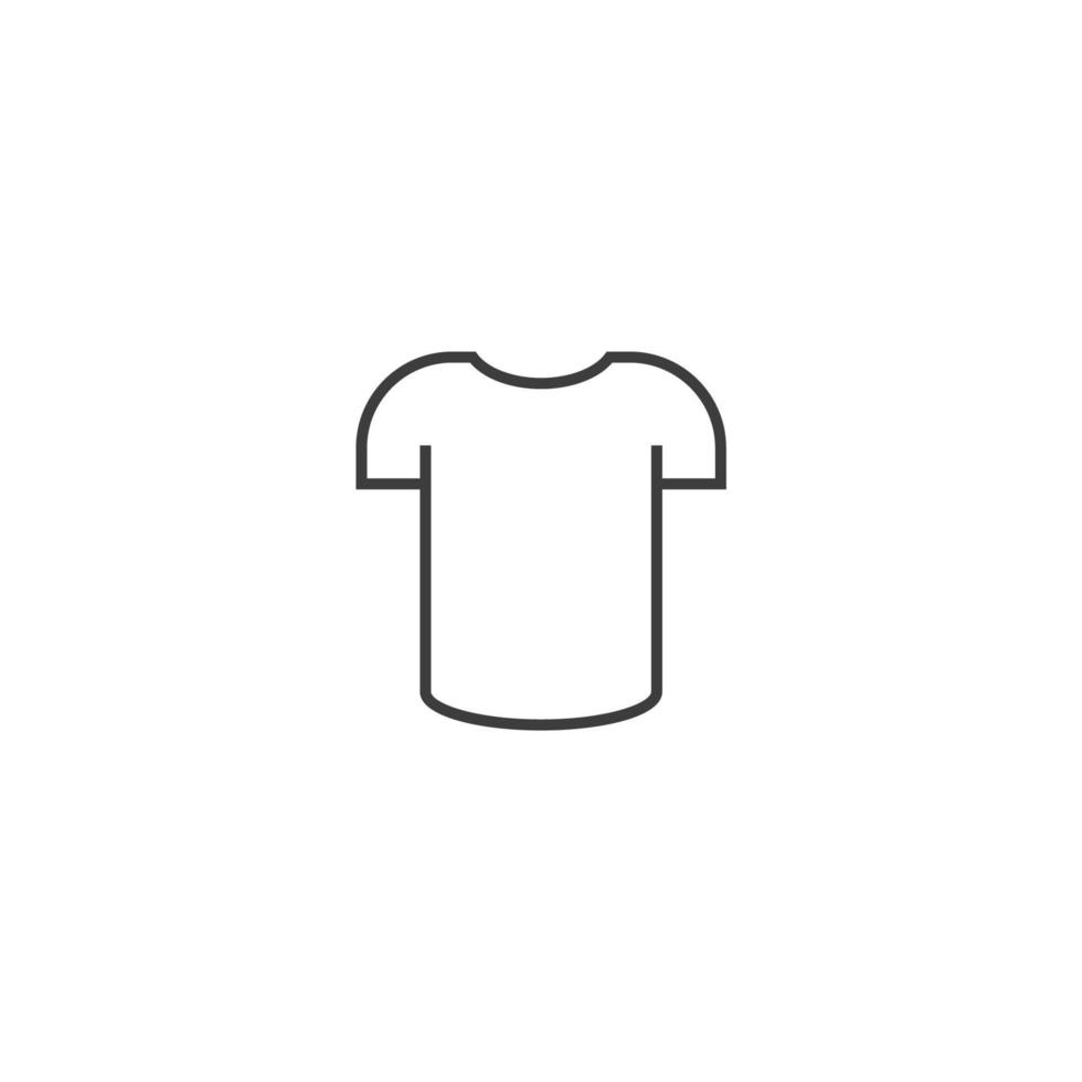 Vektorzeichen des T-Shirt-Symbols ist auf einem weißen Hintergrund isoliert. Farbe des T-Shirt-Symbols editierbar. vektor