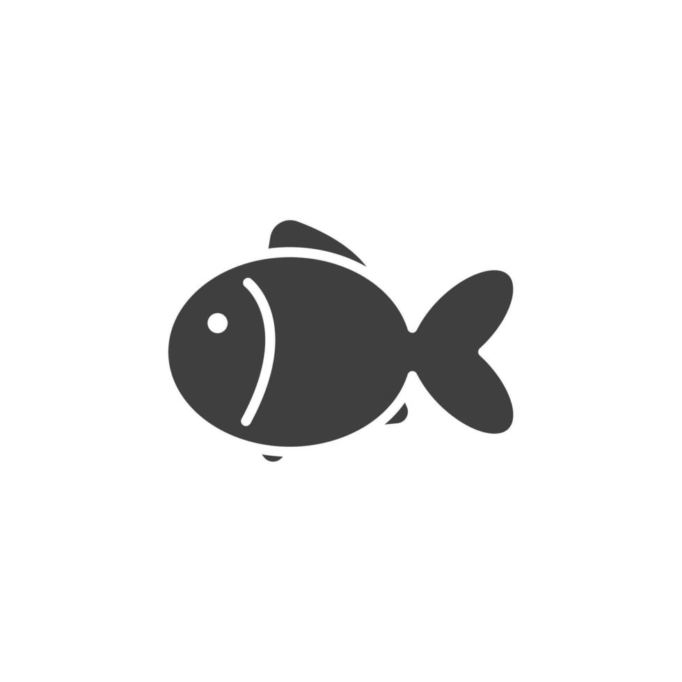 Vektorzeichen des Fischsymbols ist auf einem weißen Hintergrund isoliert. Farbe des Fischsymbols editierbar. vektor