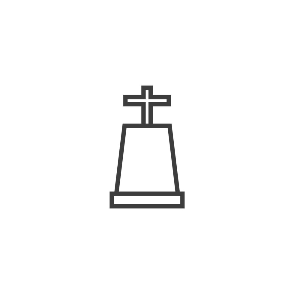 vektor tecken på gravsten symbolen är isolerad på en vit bakgrund. gravsten ikon färg redigerbar.