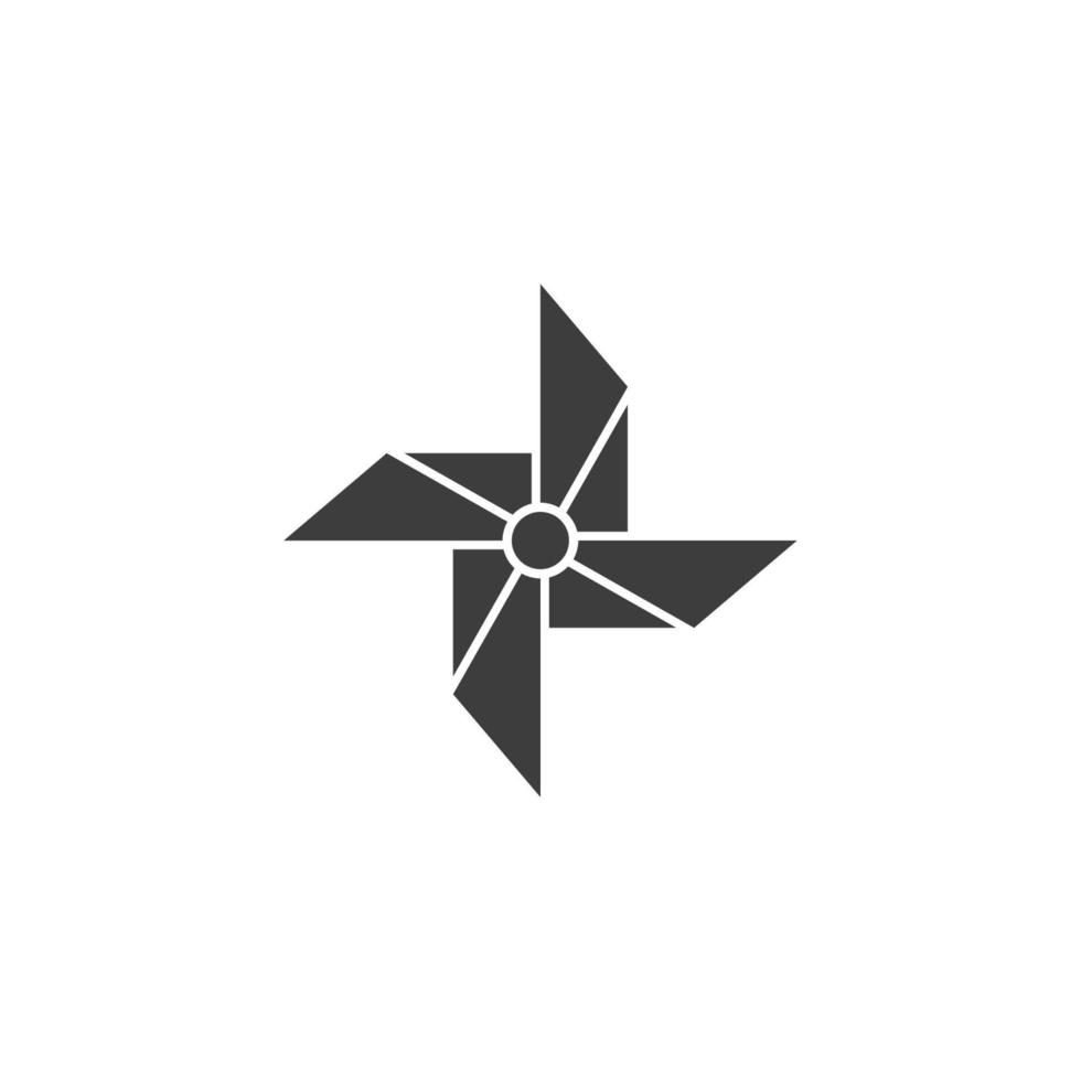 vektor tecken på pinwheel symbolen är isolerad på en vit bakgrund. pinwheel ikon färg redigerbar.