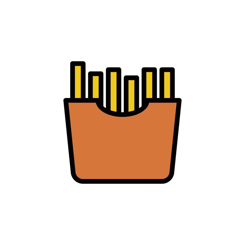 Pommes-Frites-Vektor für Website-Symbol-Icon-Präsentation vektor