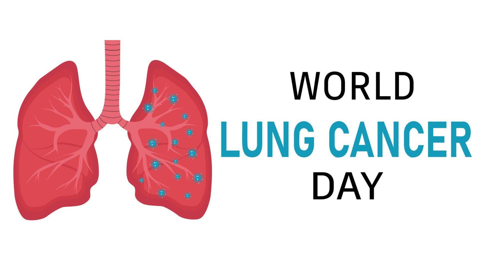 världens lungcancerdag banner vektor
