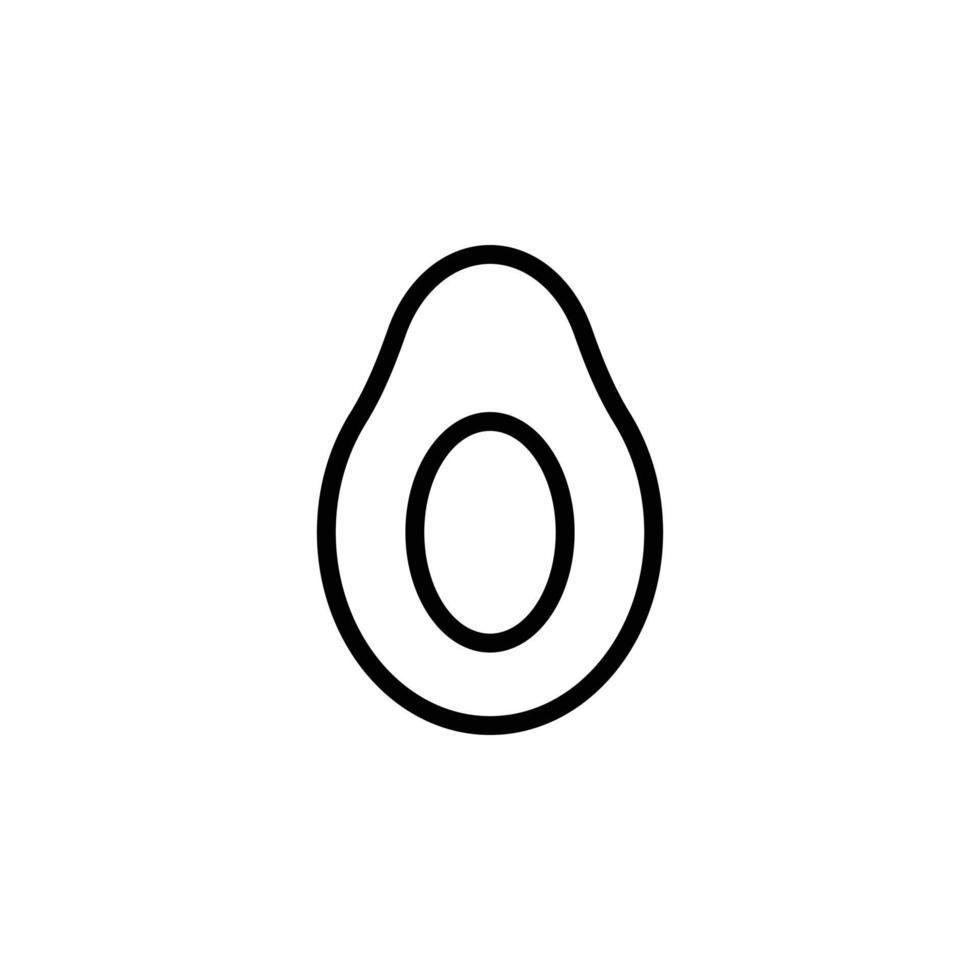 Avocado-Vektor für Website-Symbol-Icon-Präsentation vektor